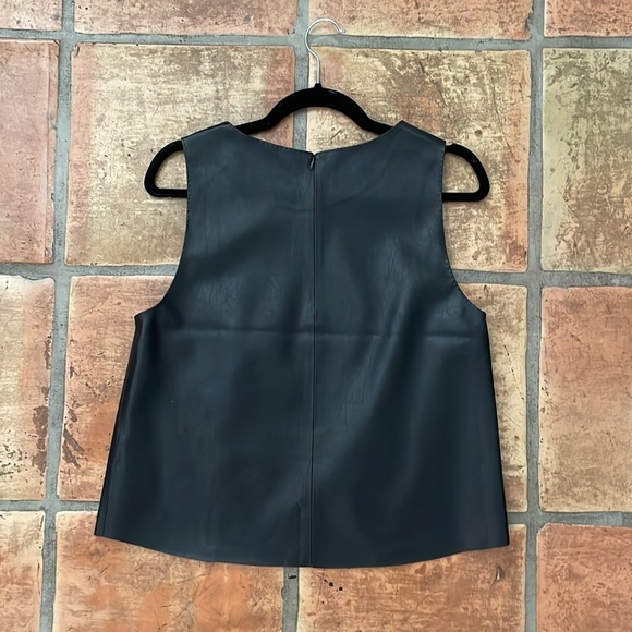 H&M Size Small Black Faux Leather Tank Top - Picture 9 of 12